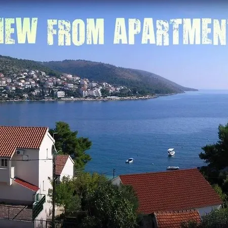 In Okrug Gornji With Sea View, Terrace, Air Conditioning, Wifi 5069-1 Apartament *